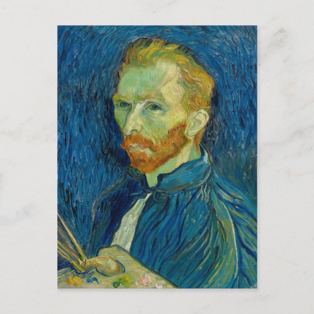 Carte Postale Vincent Van Gogh Autoportrait avec Palette Art (Devant)