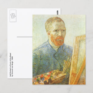 Carte Postale Vincent van Gogh - Autoportrait devant Easel