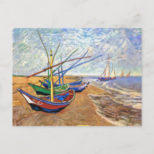 Carte Postale Vincent Van Gogh - Bateaux de pêche sur la plage