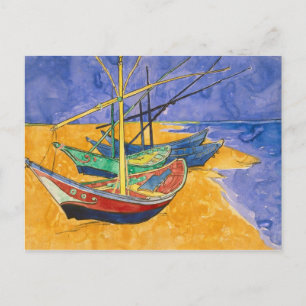 Carte Postale Vincent van Gogh Bateaux de pêche sur la plage