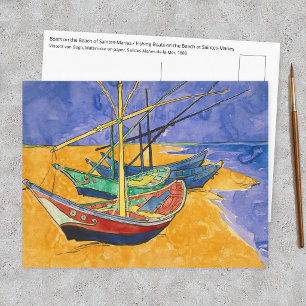 Carte Postale Vincent van Gogh - Bateaux de pêche sur la plage