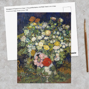Carte Postale Vincent van Gogh - Bouquet de fleurs dans un vase