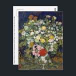 Carte Postale Vincent van Gogh - Bouquet de fleurs dans un vase<br><div class="desc">Bouquet de fleurs dans un vase / Chrysanthèmes et fleurs sauvages dans un vase - Vincent van Gogh,  Huile sur toile,  1890</div>