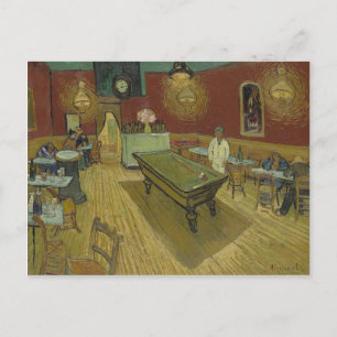 Carte Postale Vincent Van Gogh Café de nuit Peinture Art Travail