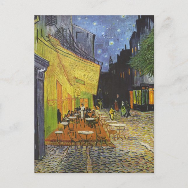 Carte Postale Vincent Van Gogh - Café Terrasse en soirée (Devant)