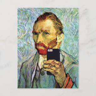 Carte Postale Vincent Van Gogh Cellphone Selfie Autoportrait