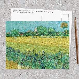 Carte Postale Vincent van Gogh - Champ aux iris près d'Arles
