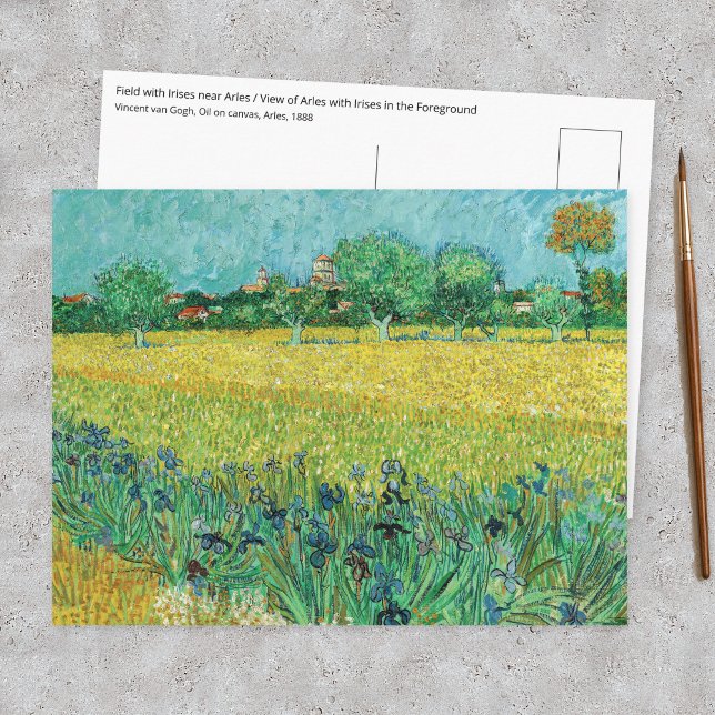 Carte Postale Vincent van Gogh - Champ aux iris près d'Arles (Créateur téléchargé)