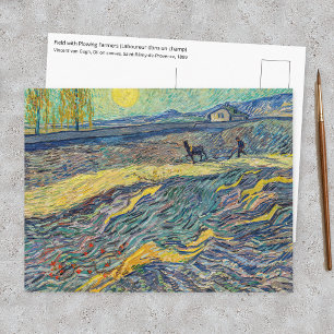 Carte Postale Vincent van Gogh - Champ avec des agriculteurs lab