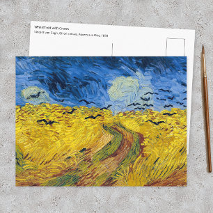 Carte Postale Vincent van Gogh - Champ de blé aux corbeaux