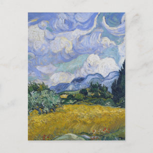 Carte Postale Vincent Van Gogh - Champ de blé avec cyprès