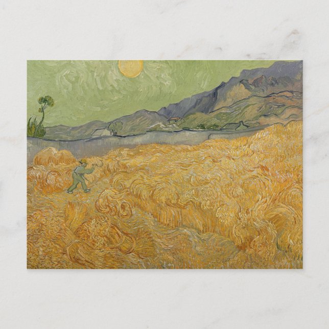 Carte Postale Vincent van Gogh | Champ de blé avec faucheur, 188 (Devant)