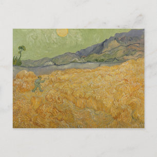 Carte Postale Vincent van Gogh Champ de blé avec faucheur, 188