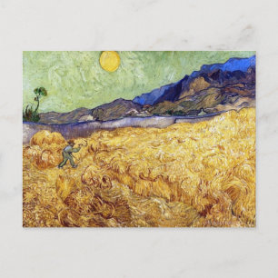 Carte Postale Vincent Van Gogh - Champ de blé avec faucheuse et