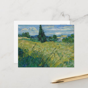 Carte Postale Vincent Van Gogh, Champ de blé vert avec cyprès