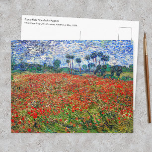 Carte Postale Vincent van Gogh - Champ de coquelicots
