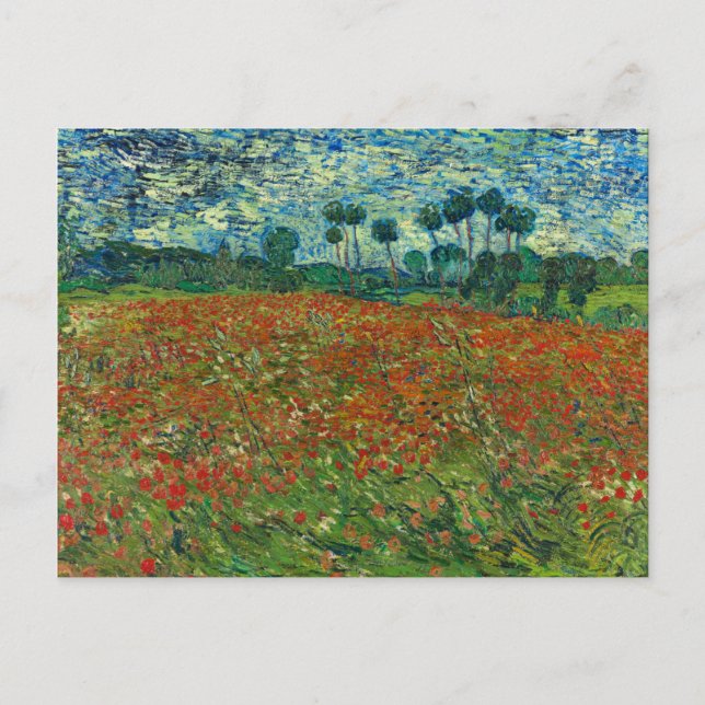 Carte Postale Vincent Van Gogh Champ de pavot (Devant)