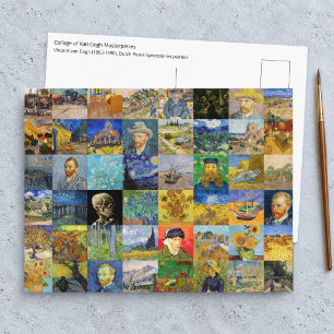 Carte Postale Vincent van Gogh - Chefs-d'œuvre Mosaic Patchwork