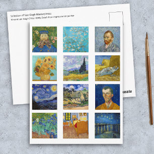 Carte Postale Vincent Van Gogh - Chefs-d'œuvre Mosaïque
