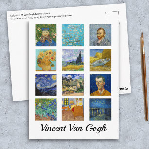 Carte Postale Vincent Van Gogh - Chefs-d'œuvre Mosaïque