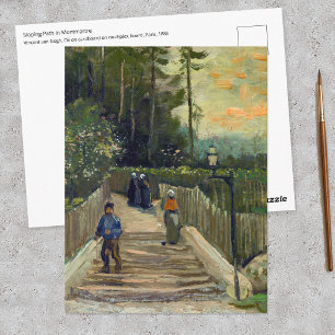 Carte Postale Vincent van Gogh - Chemin en pente à Montmartre