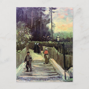 Carte Postale Vincent Van Gogh - Chemin montant à Montmartre