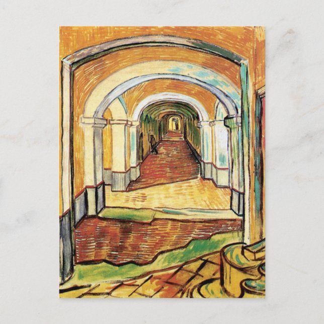 Carte Postale Vincent Van Gogh - Corridor De L'Hôpital Saint-Pau (Devant)