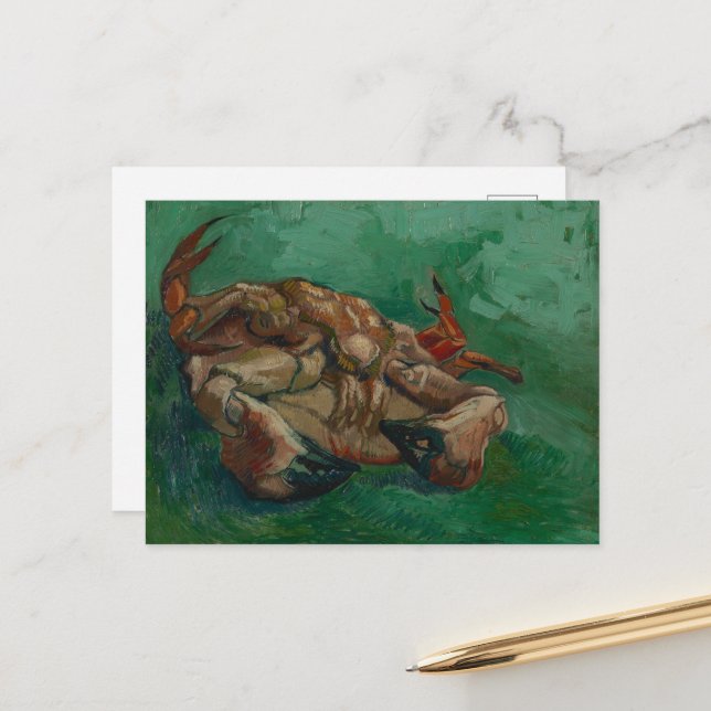 Carte Postale Vincent Van Gogh, Crabe sur le dos (Devant/Arrière en situation)
