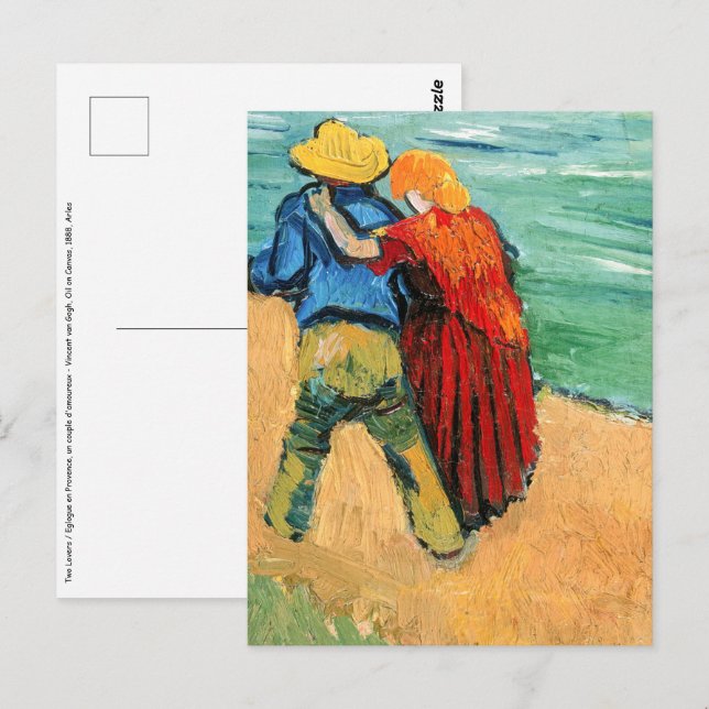 Carte Postale Vincent van Gogh - Deux amoureux (Devant / Derrière)