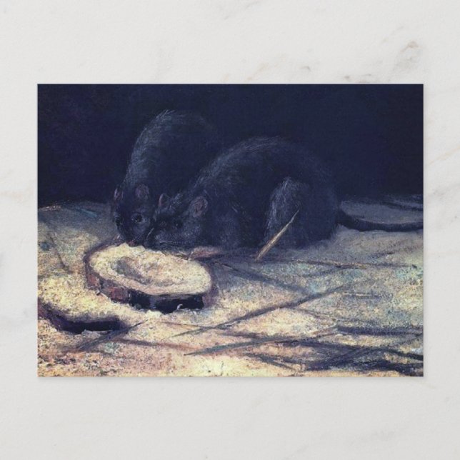 Carte Postale Vincent Van Gogh - Deux rats - Rat Lover Fine Art (Devant)