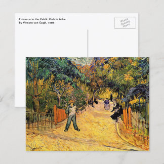 Carte Postale Vincent van Gogh - Entrée du parc public, Arles