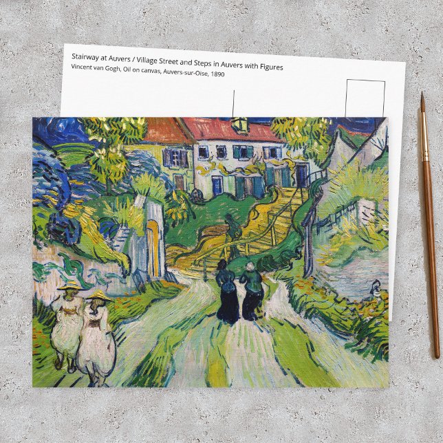 Carte Postale Vincent van Gogh - Escalier à Auvers (Créateur téléchargé)