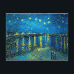 Carte Postale Vincent Van Gogh Étape Nuit Sur Le Rhône<br><div class="desc">Vincent Van Gogh Nuit Sur La Carte Postale Du Rhône</div>