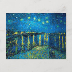 Carte Postale Vincent Van Gogh Étape Nuit Sur Le Rhône