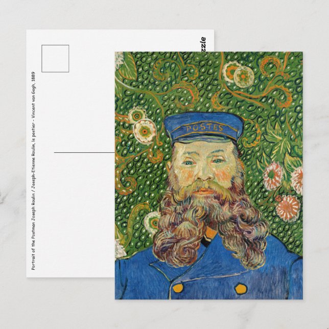 Carte Postale Vincent Van Gogh - Facteur Joseph Roulin (Devant / Derrière)
