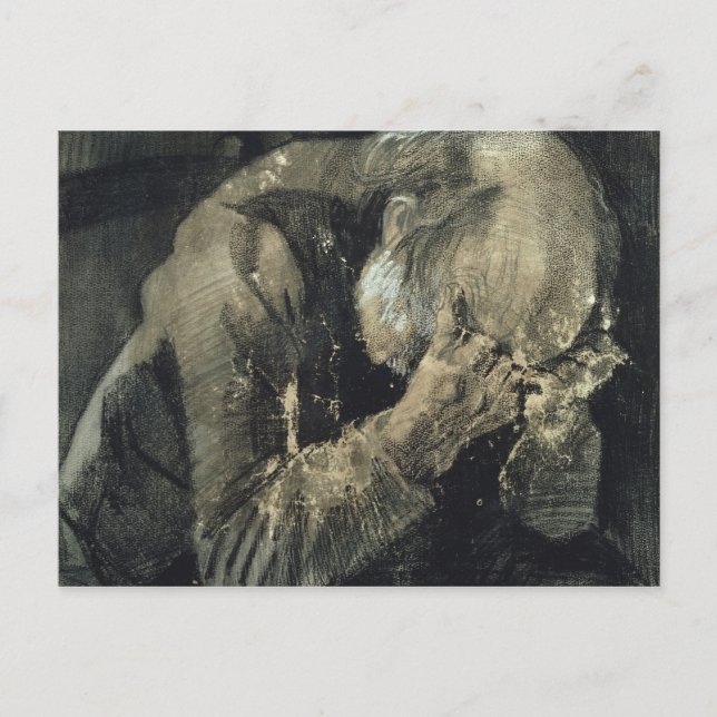 Carte Postale Vincent van Gogh | Homme avec la tête entre ses ma (Devant)