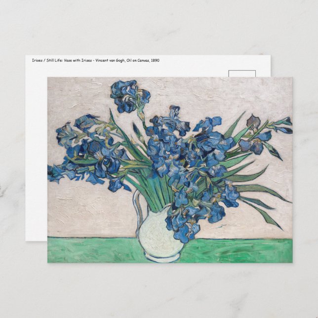 Carte Postale Vincent van Gogh - Irises (Devant / Derrière)