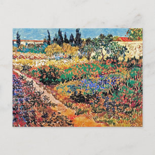 Carte Postale Vincent Van Gogh - Jardin Fleuri avec sentier