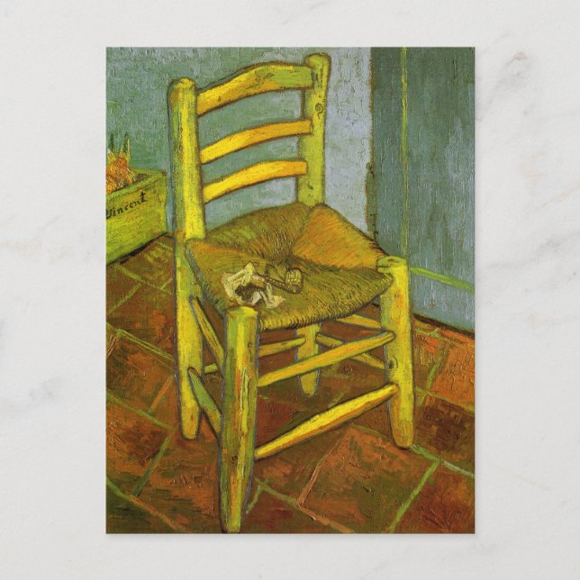 Carte Postale Vincent van Gogh - La chaise de Vincent avec son t (Devant)