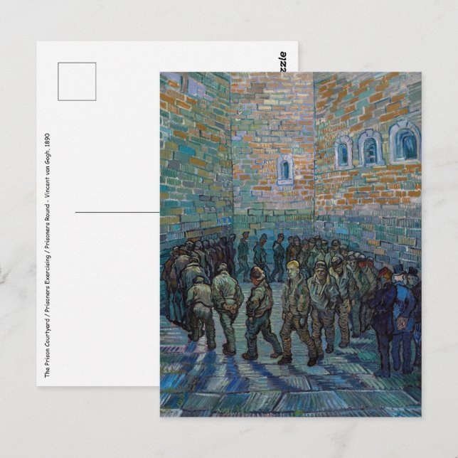Carte Postale Vincent van Gogh - La cour de la prison (Devant / Derrière)