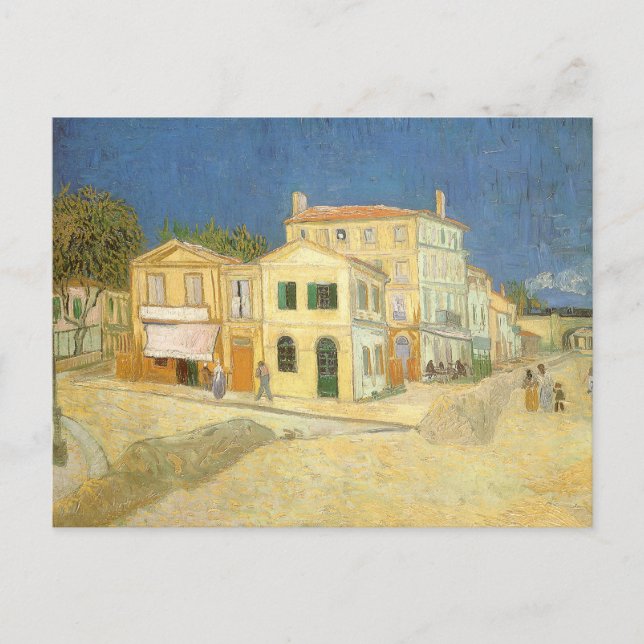 Carte Postale Vincent van Gogh - La Maison Jaune (La Rue) (Devant)