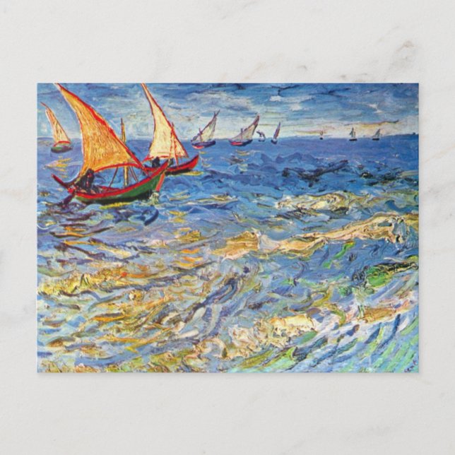 Carte Postale Vincent Van Gogh - La Mer à Saintes-Maries (Devant)