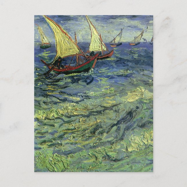 Carte Postale Vincent van Gogh - La mer à Saintes Maries (Devant)