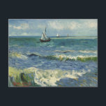 Carte Postale Vincent van Gogh - La mer près des Saintes<br><div class="desc">Paysage marin près des Saintes-Maries-de-la-Mer par Vincent van Gogh, 1888. Vincent van Gogh est un peintre postimpressionniste hollandais qui figure parmi les figures les plus célèbres et influentes de l'histoire de l'art occidental. En un peu plus de dix ans, il a créé environ 2100 oeuvres, dont environ 860 peintures à...</div>