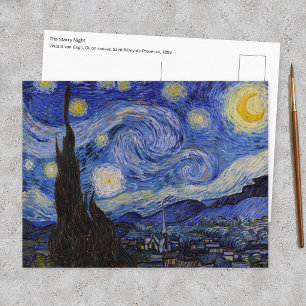 Carte Postale Vincent Van Gogh - La Nuit étoilée