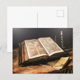 Carte Postale Vincent van Gogh : La vie morte avec la Bible