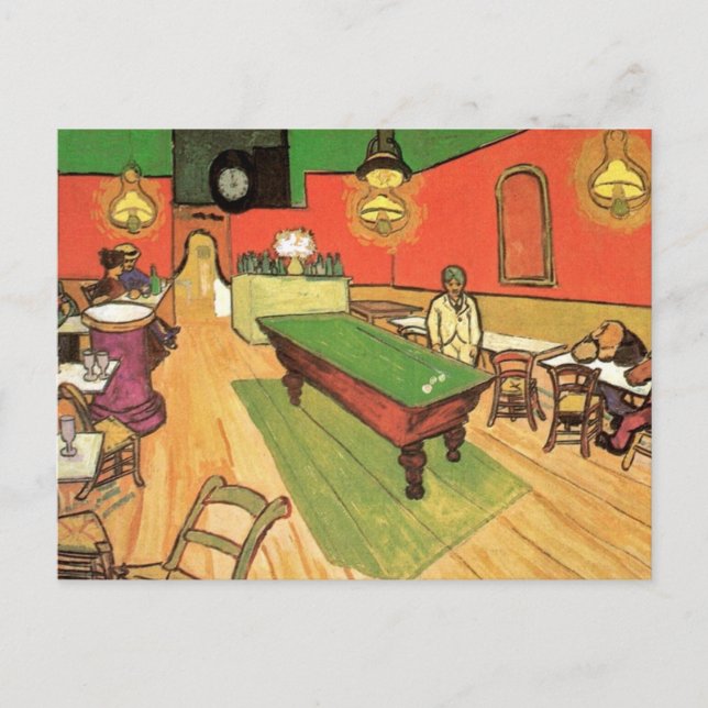 Carte Postale Vincent Van Gogh - Le Café de nuit à Arles (Devant)