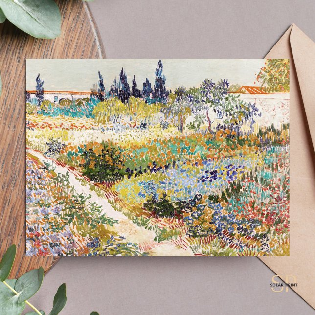 Carte Postale Vincent van Gogh Le jardin à Arles 1888 Peinture (Créateur téléchargé)