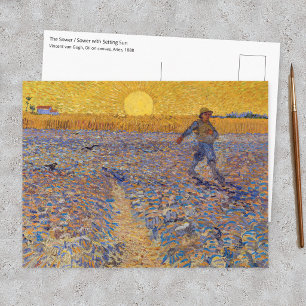 Carte Postale Vincent van Gogh - Le Semeur au soleil couchant