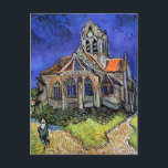 Carte Postale Vincent Van Gogh - L'église d'Auvers<br><div class="desc">Huile sur toile de 1890,  Van Gogh a peint ceci après avoir quitté l'asile de Saint-Rémy et s'être installé à Auvers-sur-Oise pour être soigné par le Dr Paul Gachet.</div>